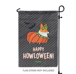 "Corgi Howloween Pumpkin" Garden Flag | Halloween Collection