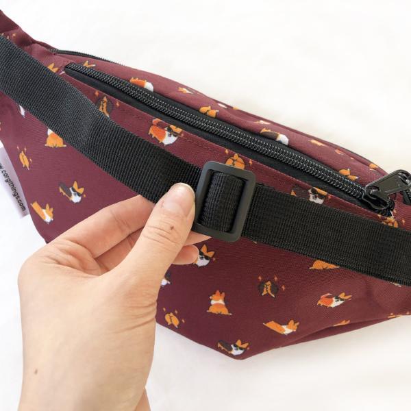 "Cool Corgis" Burgundy Red Fanny Pack