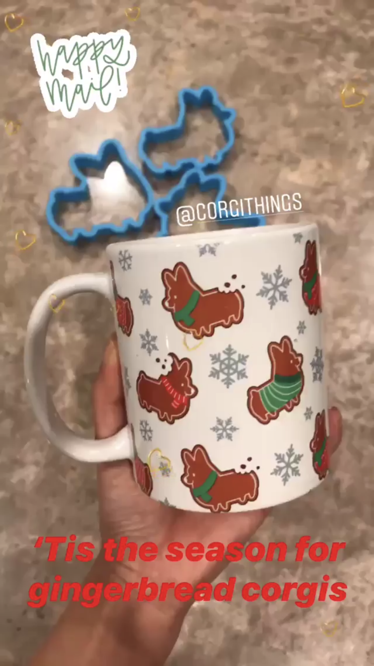 "Gingerbread Corgis" 11oz Mug | Holiday Collection