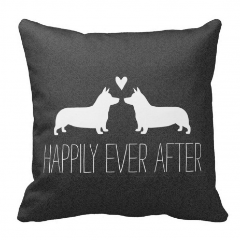 Happily Ever After Corgi Pillow