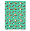 Tricolor Pineapple Corgi Fleece Blanket | 3 Sizes