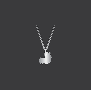 PREORDER: Corgi Things Necklace | Sterling Silver
