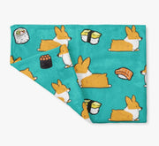 Sushi Corgi Fleece Blanket | 3 Sizes