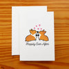 "Happily Ever After" Corgi Wedding Greeting Card | 2 Grooms