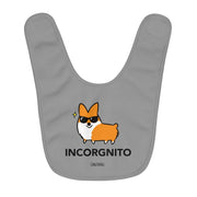 Incorgnito Corgi Fleece Baby Bib