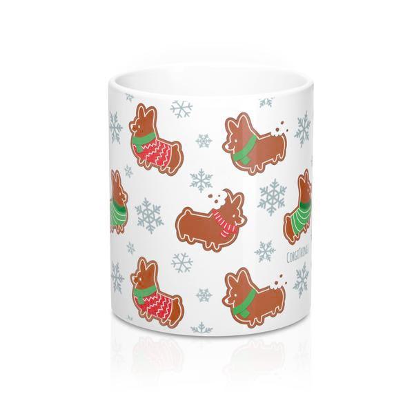 "Gingerbread Corgis" 11oz Mug | Holiday Collection