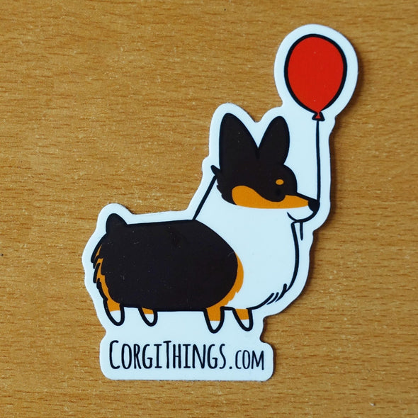 Corgi Things Vinyl Sticker (Tricolor Pembroke)