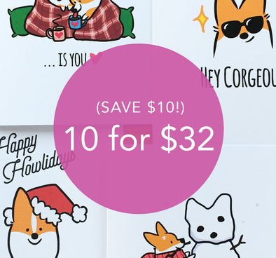 Pick ANY 10 Cards for $32 | 5x7" Cards w/Envelopes | Handmade