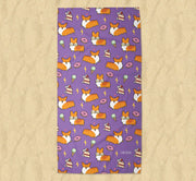 Sweet Treats Corgi Beach Towel