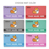 Custom Corgi Bone Fabric Placemat | 12x18x0.1" Polyester Fabric & Neoprene Pet Mat | Personalize Color, Corgi, Name | Made to Order