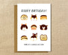 Corgi Birthday Card // Loaves of Fun // 5x7" Illustrated Greeting Card // Red and Tri-Color