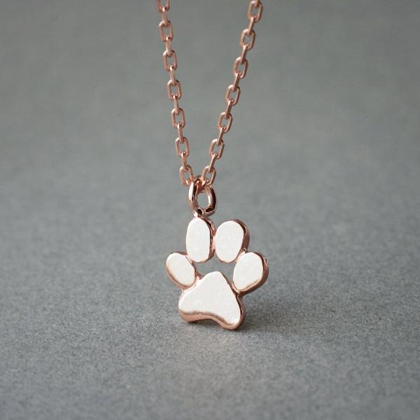 Personalised Pets Pawprint Necklace | Pet Memorial | Silver & Gold - Hold  upon Heart