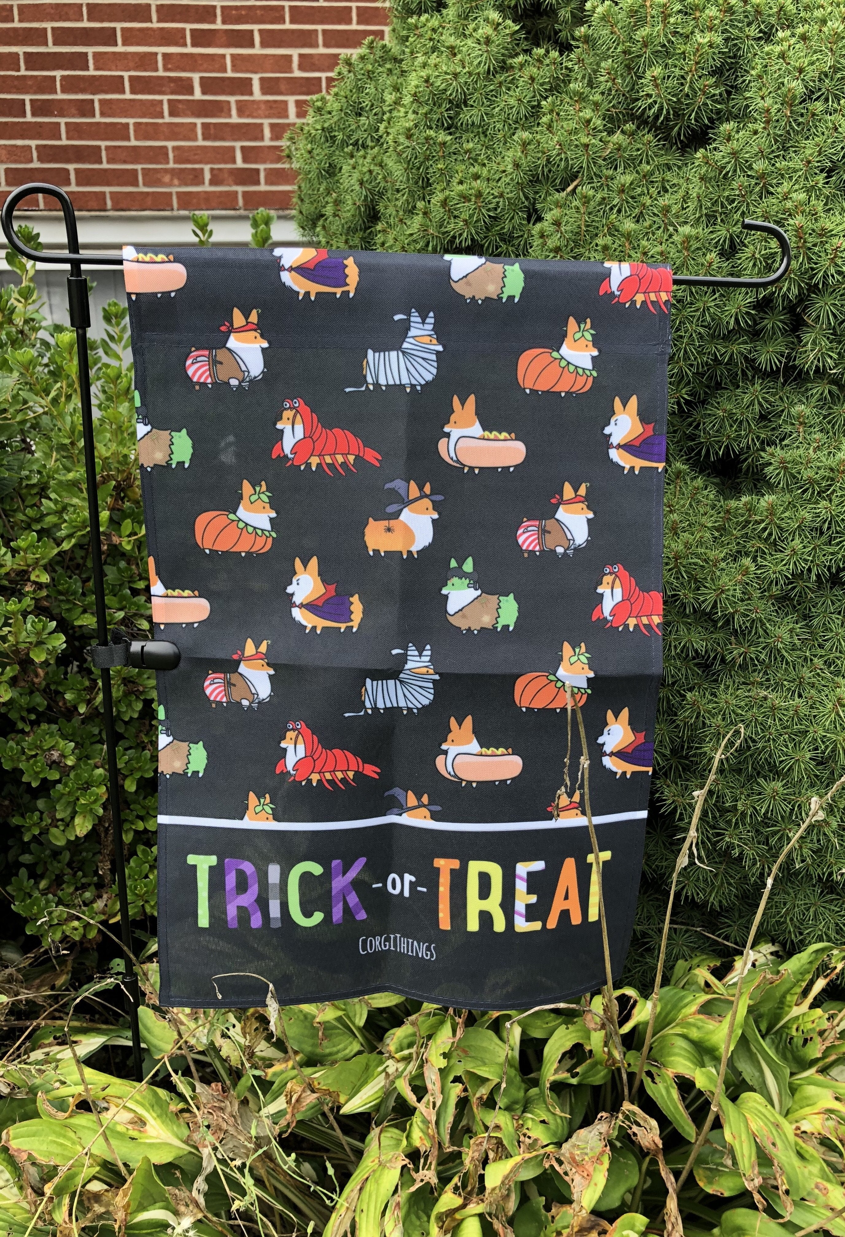"Corgis in Costumes" Garden Flag | Halloween Collection