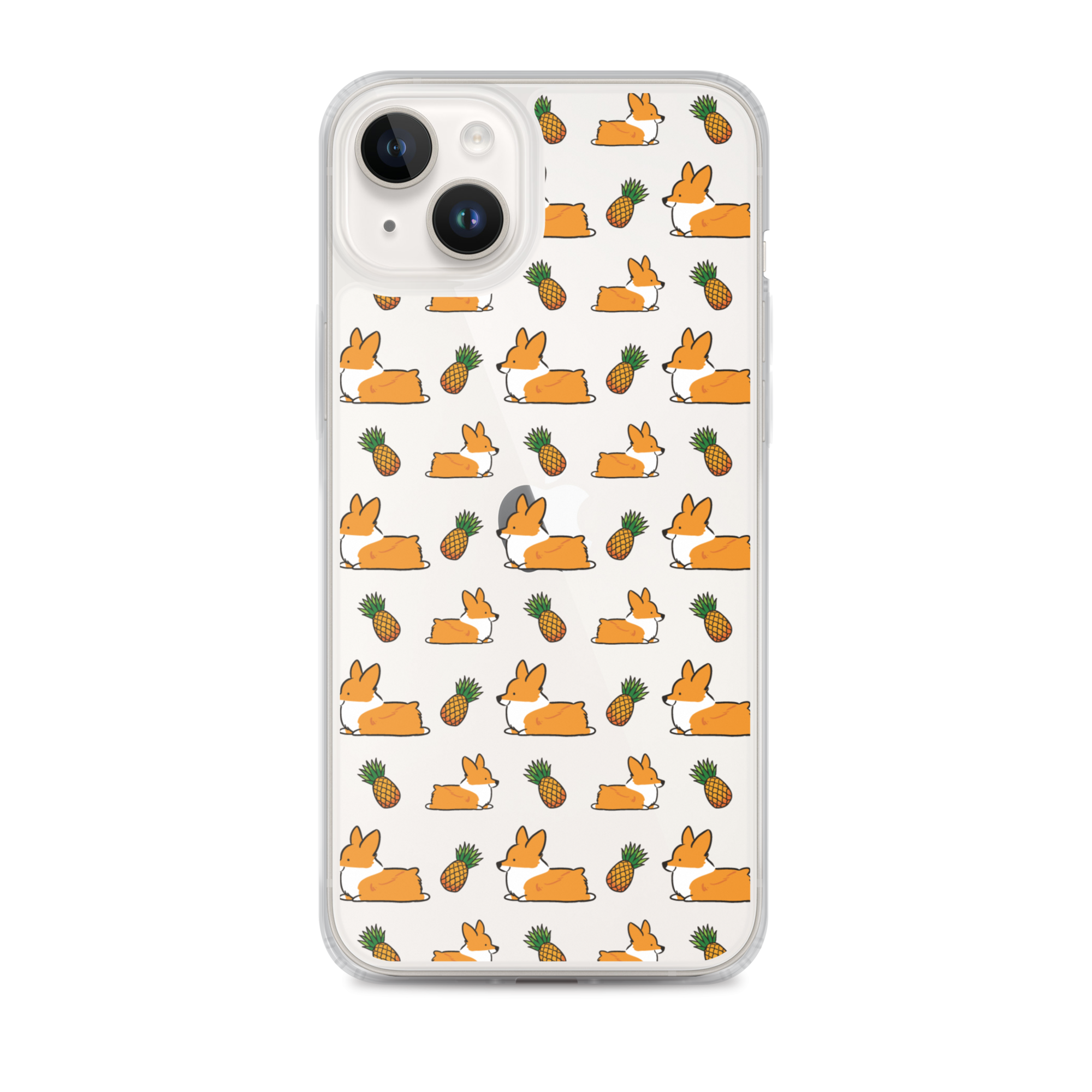 "Pineapple Corgis" Clear iPhone Case