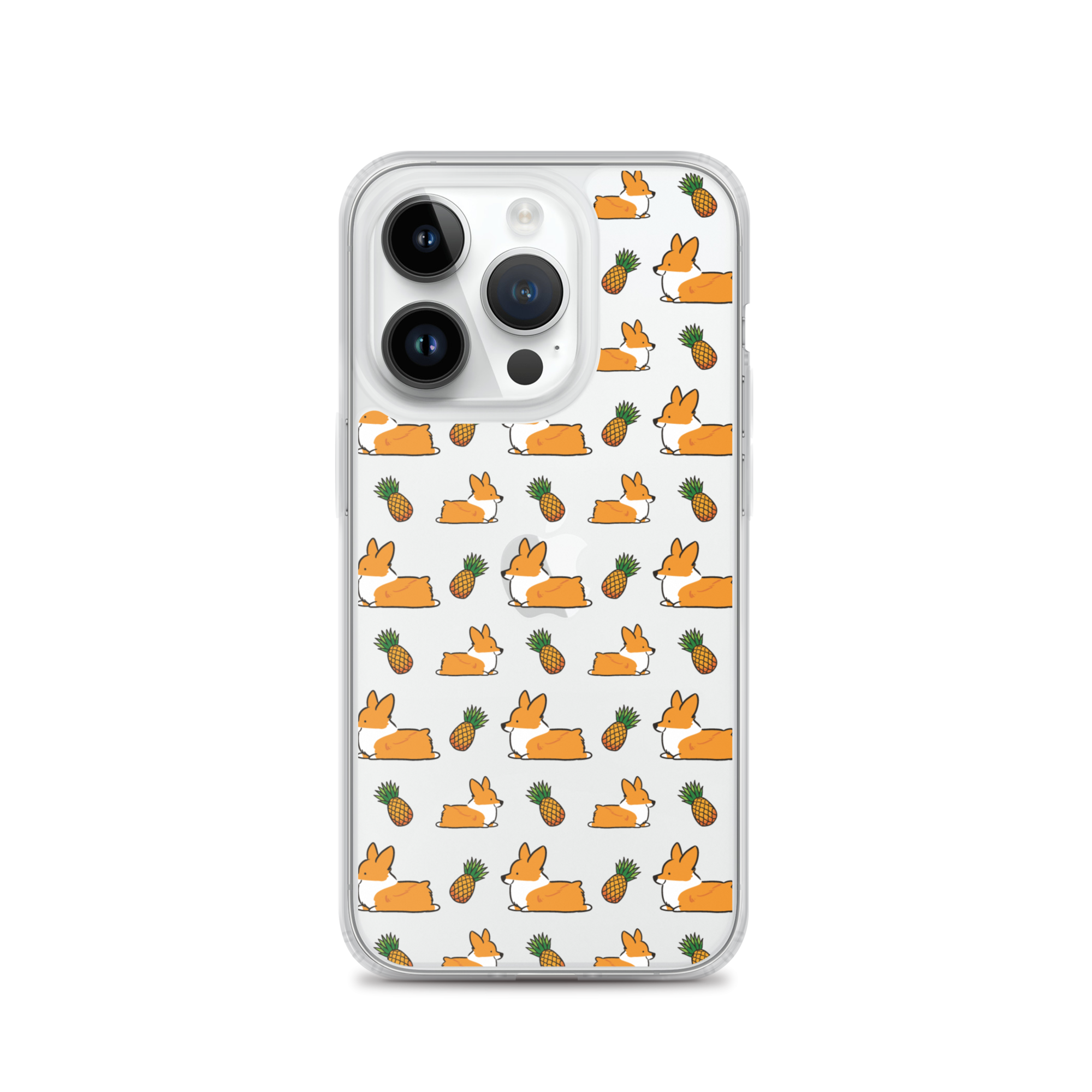 "Pineapple Corgis" Clear iPhone Case