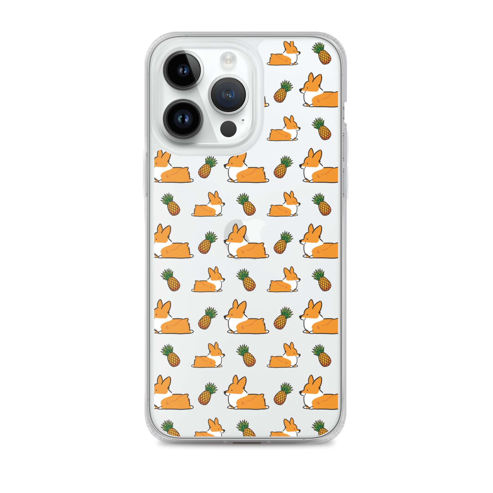 "Pineapple Corgis" Clear iPhone Case
