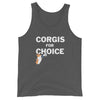 "Corgis for Choice" Unisex Tank Top (Dark Tee)
