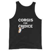 "Corgis for Choice" Unisex Tank Top (Dark Tee)