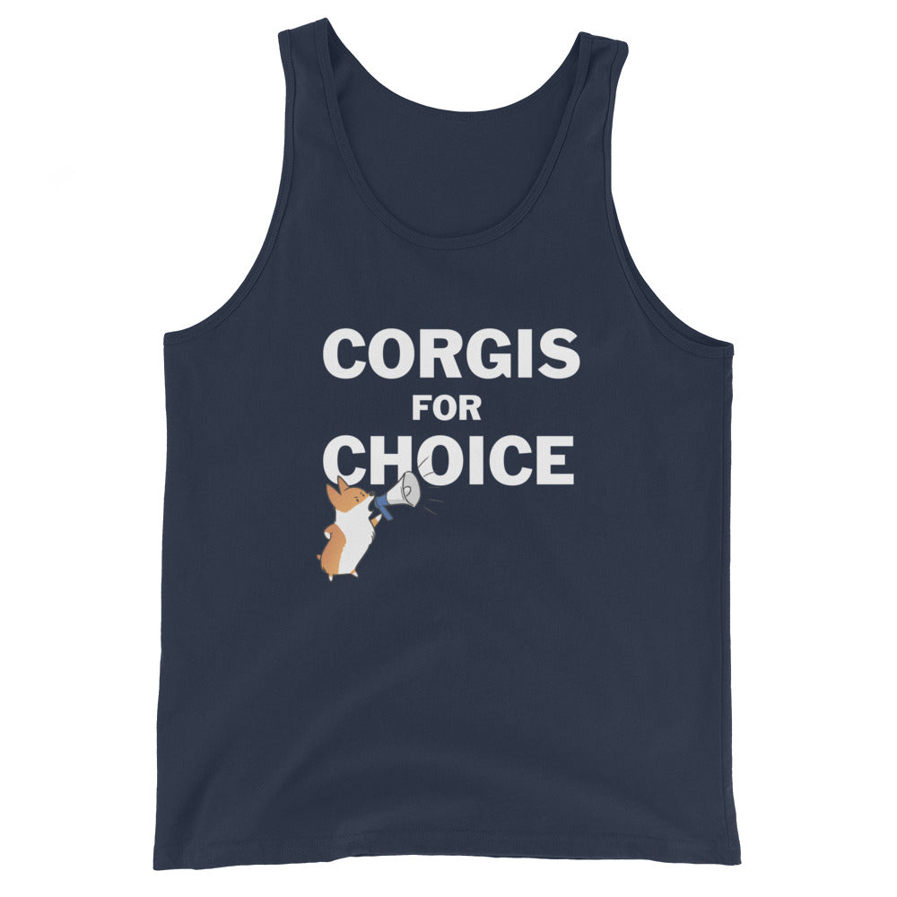 "Corgis for Choice" Unisex Tank Top (Dark Tee)