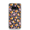 "Cherry Blossoms" Corgi Clear Samsung Phone Case