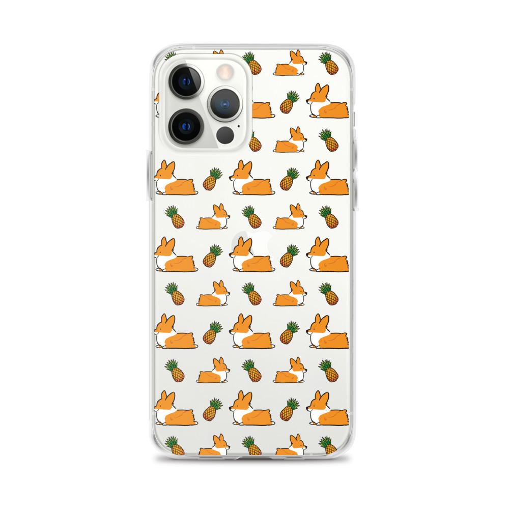 "Pineapple Corgis" Clear iPhone Case