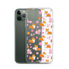 "Cherry Blossom" Classic Corgi Clear iPhone Case