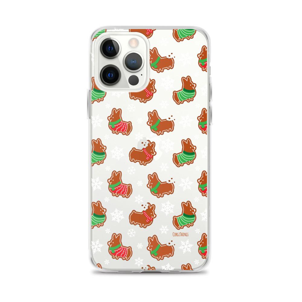 "Gingerbread Corgis" Clear iPhone Case | Holiday Collection