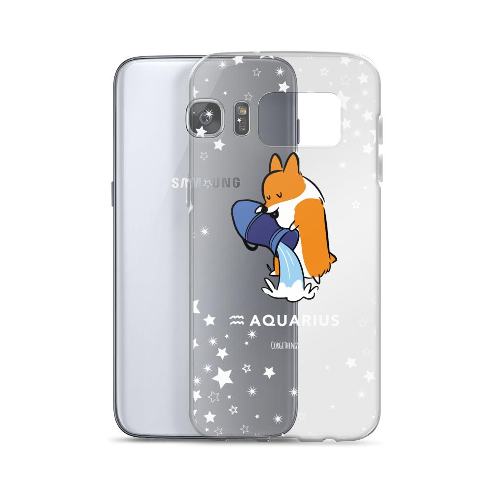 Aquarius | Corgi Horoscope Samsung Phone Case