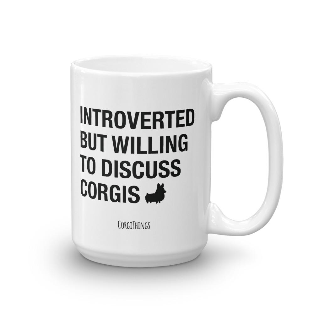 "Introverted" Corgi Mug