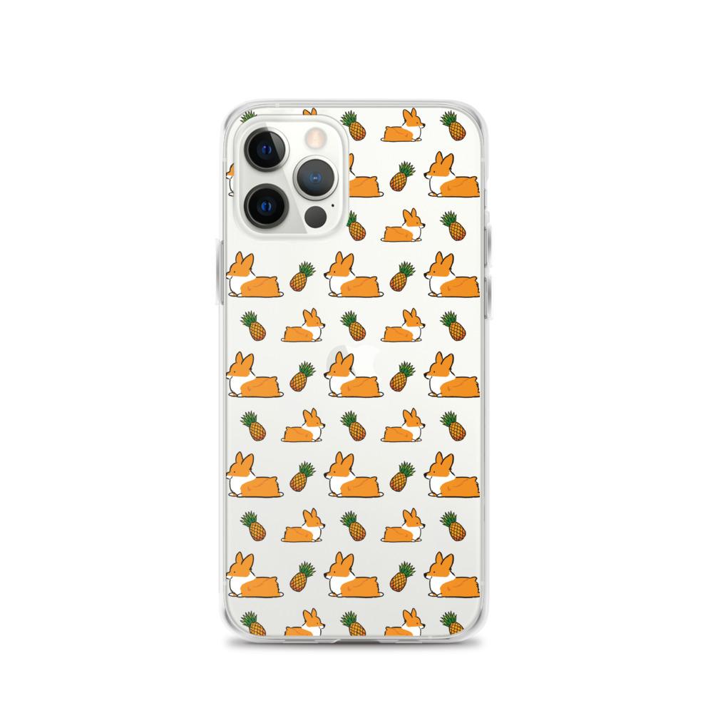 "Pineapple Corgis" Clear iPhone Case