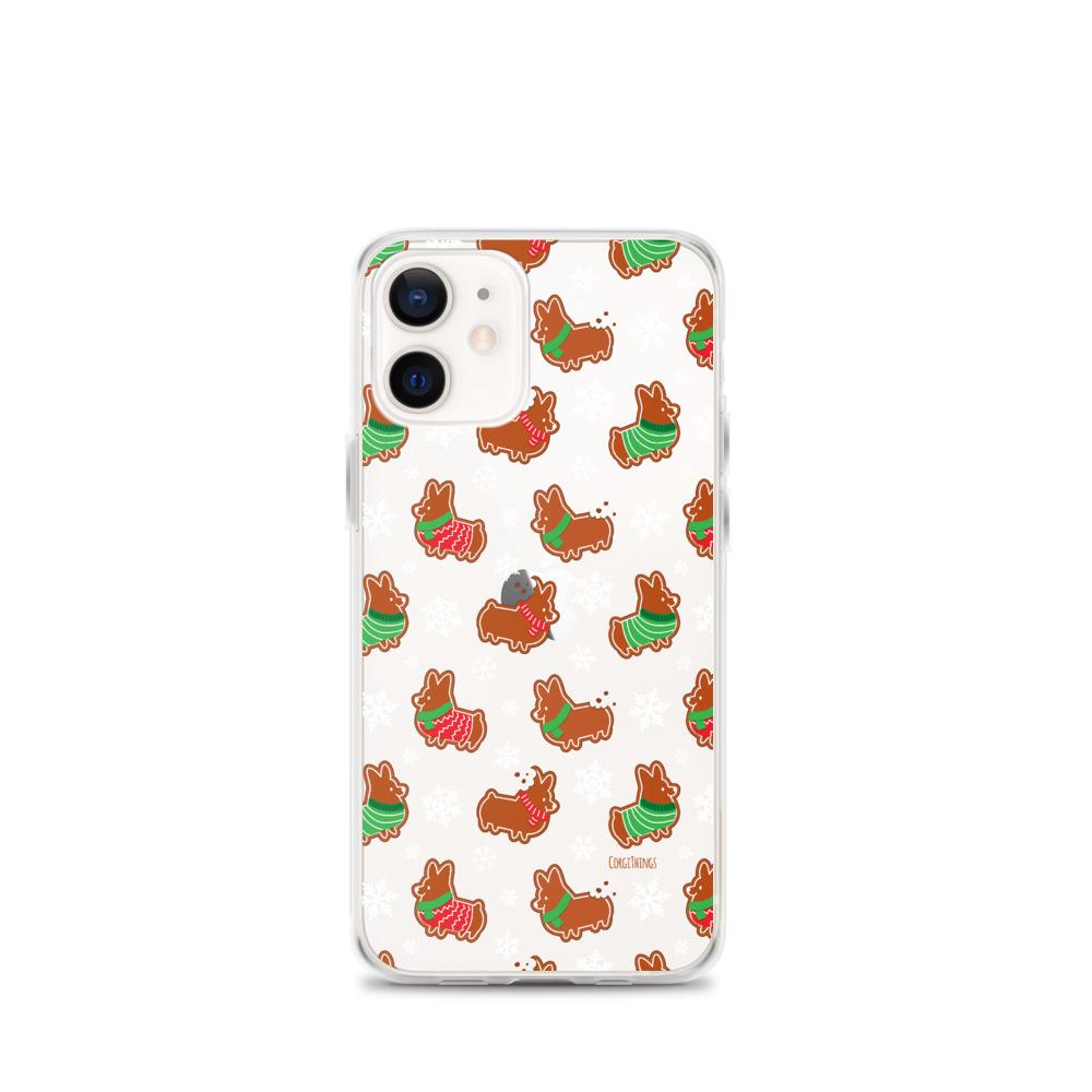 "Gingerbread Corgis" Clear iPhone Case | Holiday Collection