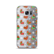 "Gingerbread Corgis" Clear Samsung Phone Case | Holiday Collection