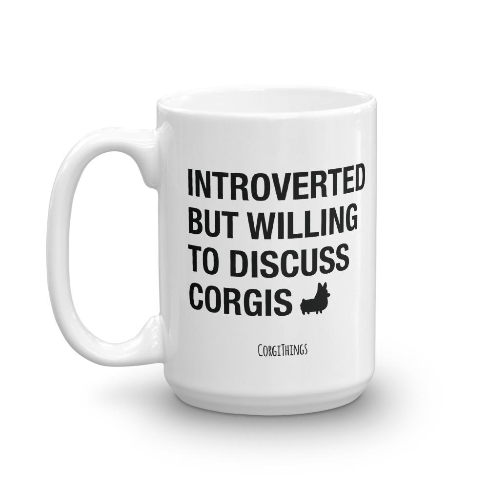 "Introverted" Corgi Mug