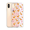 "Cherry Blossom" Classic Corgi Clear iPhone Case