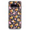 "Cherry Blossoms" Corgi Clear Samsung Phone Case