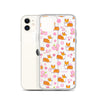 "Cherry Blossom" Classic Corgi Clear iPhone Case