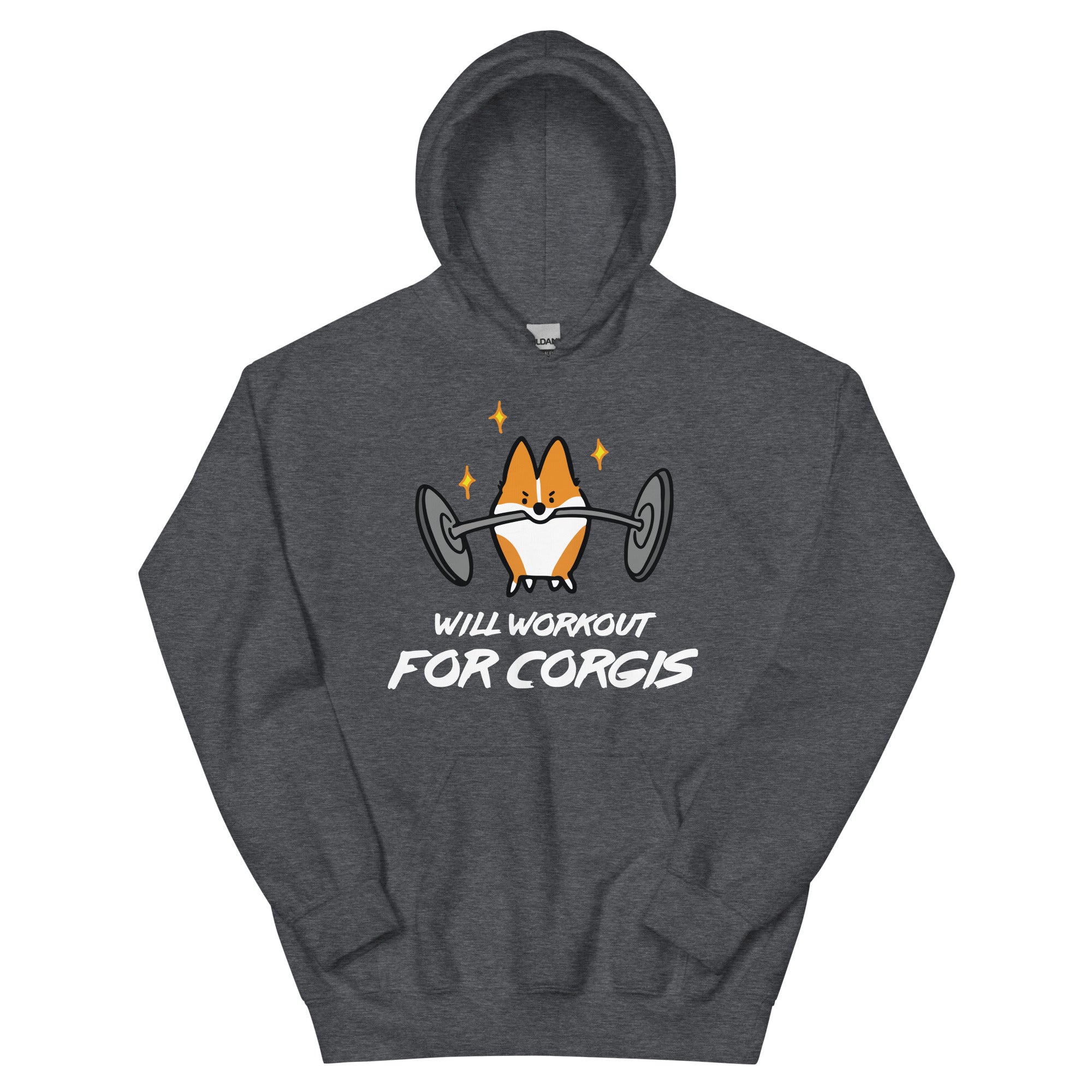 "Will Workout for Corgis" Unisex Hoodie