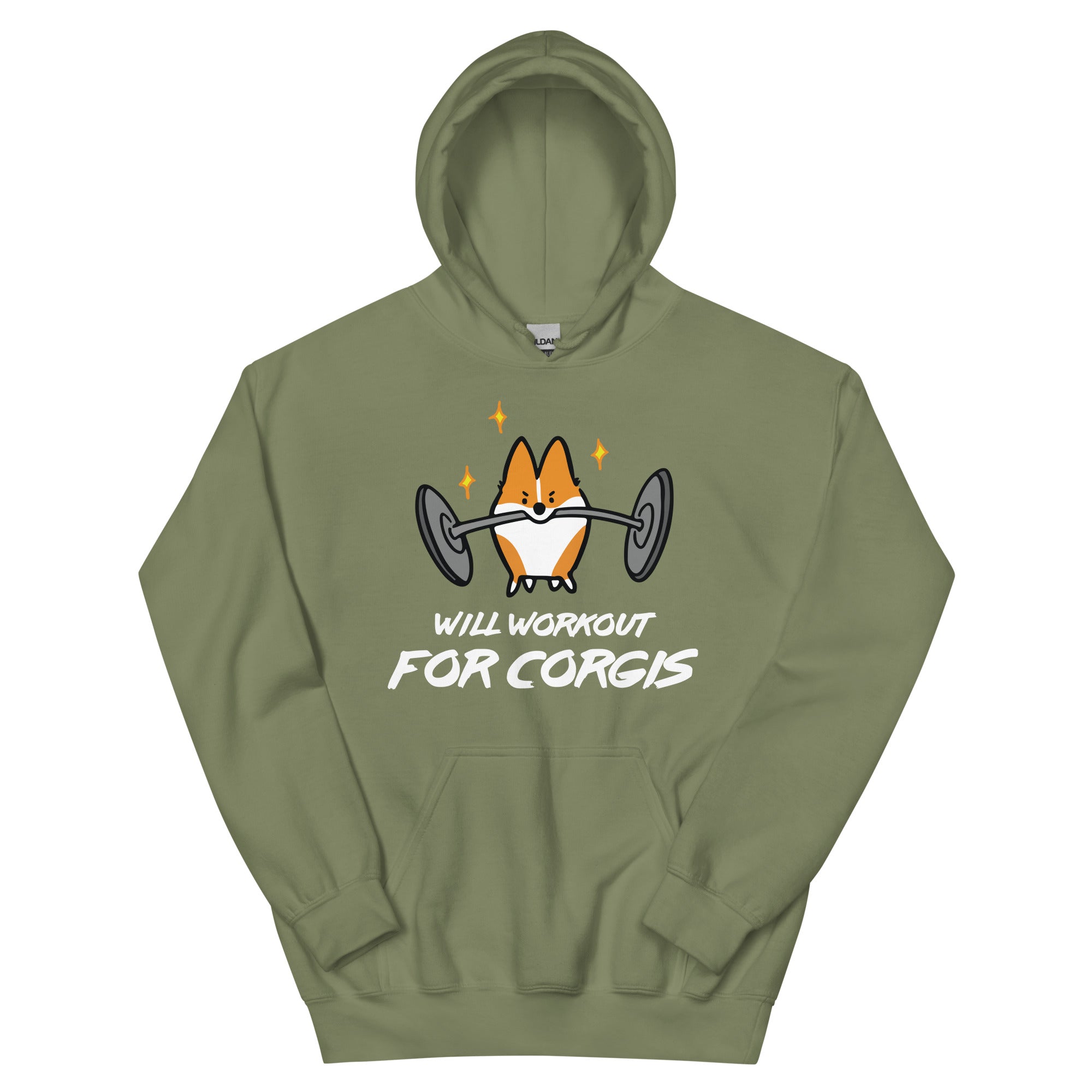 "Will Workout for Corgis" Unisex Hoodie