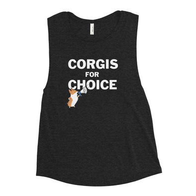 "Corgis for Choice" Ladies’ Muscle Vintage Tank