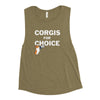 "Corgis for Choice" Ladies’ Muscle Vintage Tank